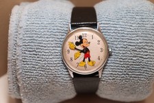 Reloj Hombre Disney Mickey Mouse 1969 Vintage - Mecánico Cuerda Manecillas Móviles