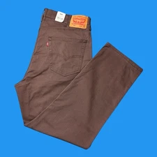 Levis 541 Jeans Mens 38x30 Athletic Tapered Stretch Straight Brown Denim