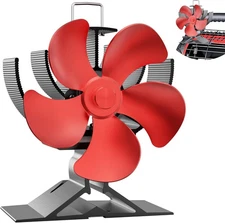 Easywave Wood Stove Fan Non Electric: Heat Powered Fireplace Fan with Slot & Spr