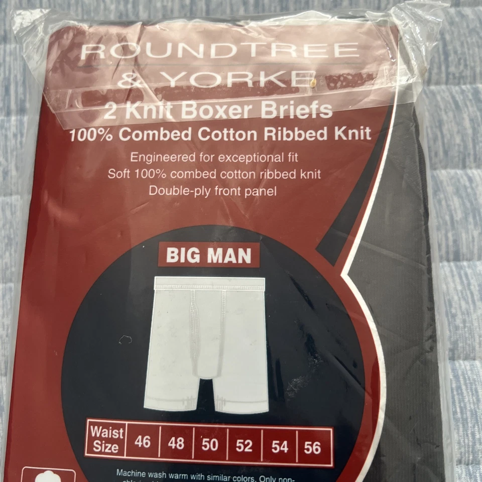 Трусы мужские Roundtree & Yorke вязаные боксерские упаковка 2 шт. 100% расчесанный хлопок большой человек 54 - Изображение 3 из 4