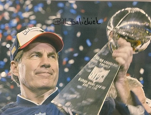 BILL BELICHICK PATRIOTS AUTOGRAPHED SIGNED 8X10 COLOR PHOTO COA!