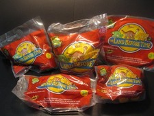 The Land Before Time "Complete 5 Toy Set" NIP Wendy's