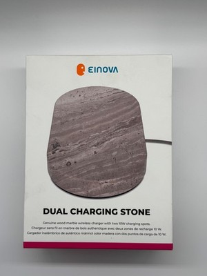 EINOVA 10W Qi Wireless Dual Charging Stone White Marble New Boxed