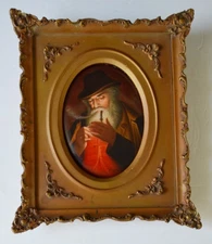 KPM Style Wagner Porcelain Plaque The Smoker