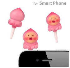 Kobitozukan Earphone Jack Mascot Peach/Kakure Momojiri