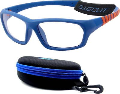 Lunettes De Protection Sport Anti-buée - Pour Basketball, Pickleball - Taille M - Couleur Bleu/orange - Unisexe