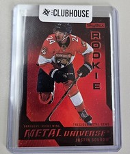 2023-24 Skybox Metal Justin Sourdif Rookie Retro Red PMG 98/100 - Florida 