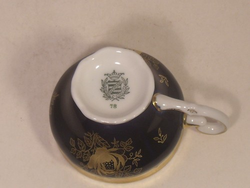 Echt Weimar Cobalt Gilded Cabinet Cup And Saucer - Picture 10 of 10