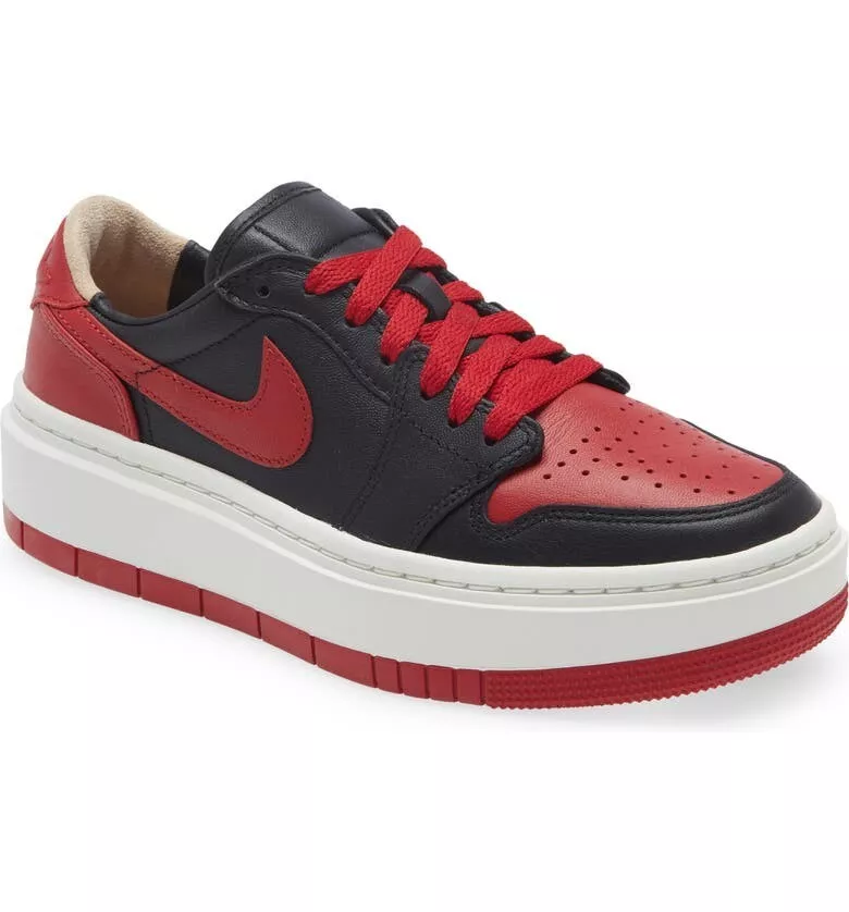 Air Jordan 1 LV8D Elevated Low 'Bred' Sneaker Black/Sail/Gym Red 11.5W/10M  $140