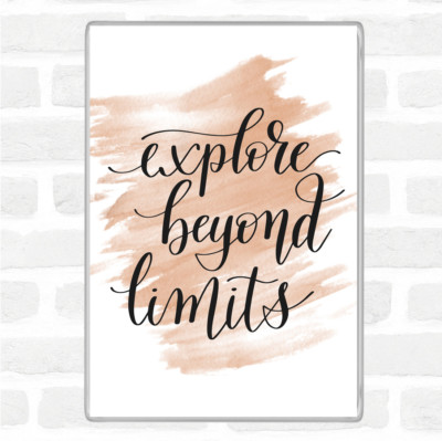 Aquarell Explore Beyond Limits Zitat Jumbo Kühlschrankmagnet