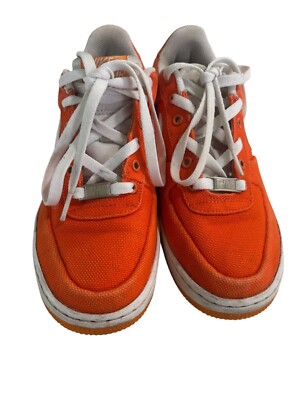 Nike Air Force 1 Low Orange & White Canvas Sneakers Mens Size 7.5