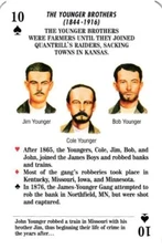 The Younger Brothers Outlaws of the Old West Playing Card