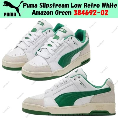 Puma Slipstream Low Retro White Amazon Green 384692-02 Men's Size