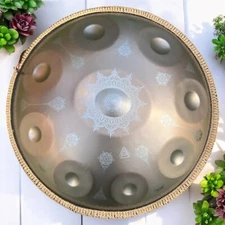 Tetra HANDPAN 10 notes D Kurd 22' ( 55 cm) 440 hz Gold, Silver, Black, Blue