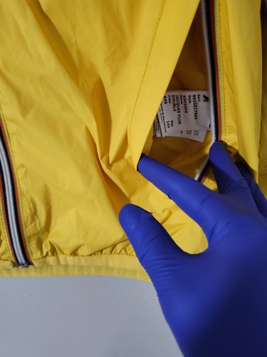 K Way Jacket Boys 14 Yellow Black Zip Hoodie Windbreaker Shell Reversible Solid - Picture 11 of 19