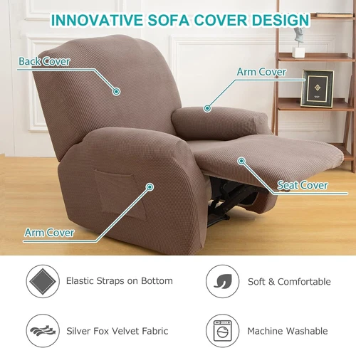 Elastischer Relaxsessel 1-Sitzer Sofa Bezug Schoner Liegesessel Bezug Schoner - Bild 14 von 56
