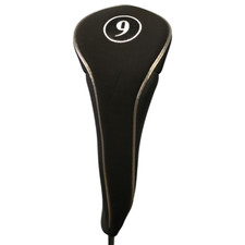 NEW BLACK NEOPRENE ZIPPER 9 FAIRWAY WOOD GOLF CLUB HEADCOVER HEAD COVER COVERS