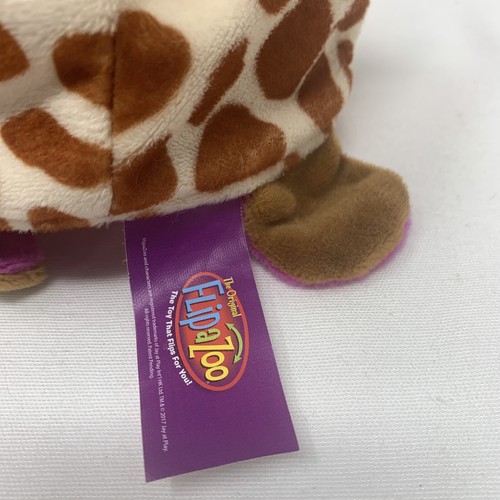 Peluche de jirafa e hipopótamo FlipAZoo de 10 - Imagen 3 de 12