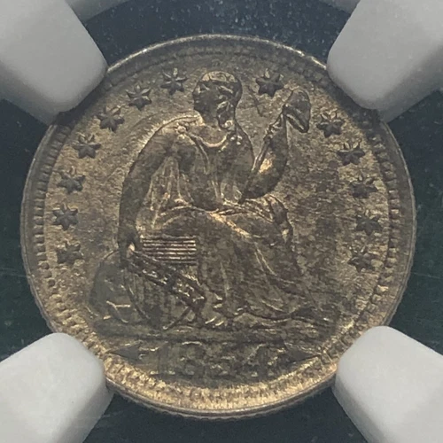 1854 Arrows Seated Liberty Half Dime H10c NGC MS62