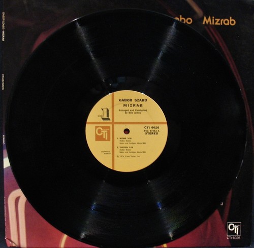 GABOR SZABO: MIZRAB-1st US Pressing 1973 Jazz Album-Van Gelder-CTI #6026 - Picture 2 of 4