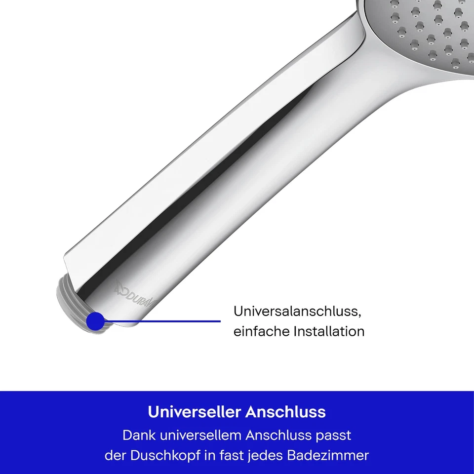 Universal Duschkopf Duschbrause mit Strahlart Rain Handbrause rund Ø 110 mm B... - Bild 3 von 4