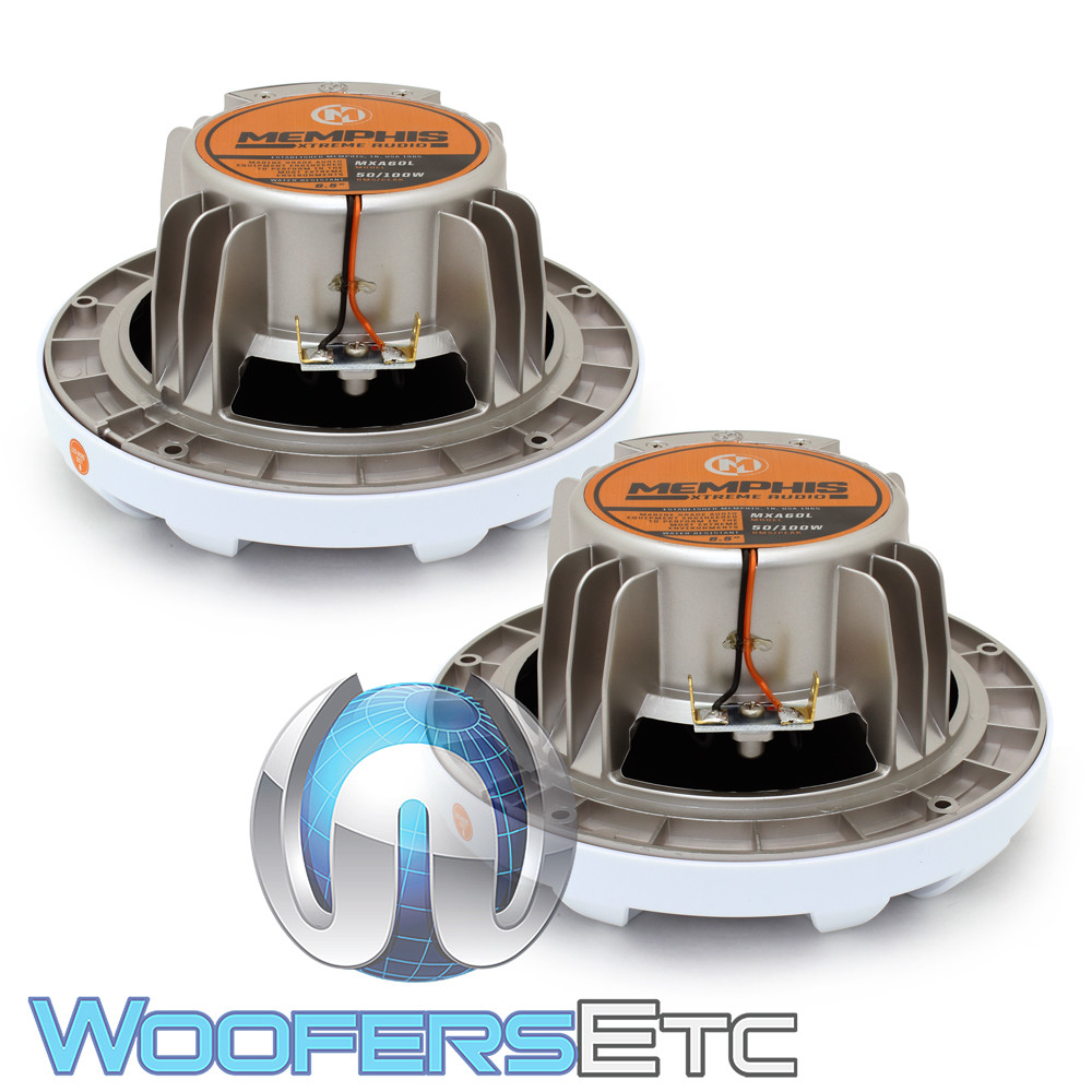 MEMPHIS MXA60L GR 6.5" MARINE BOAT AUDIO 2WAY ALUMINUM TWEETERS COAXIAL SPEAKERS