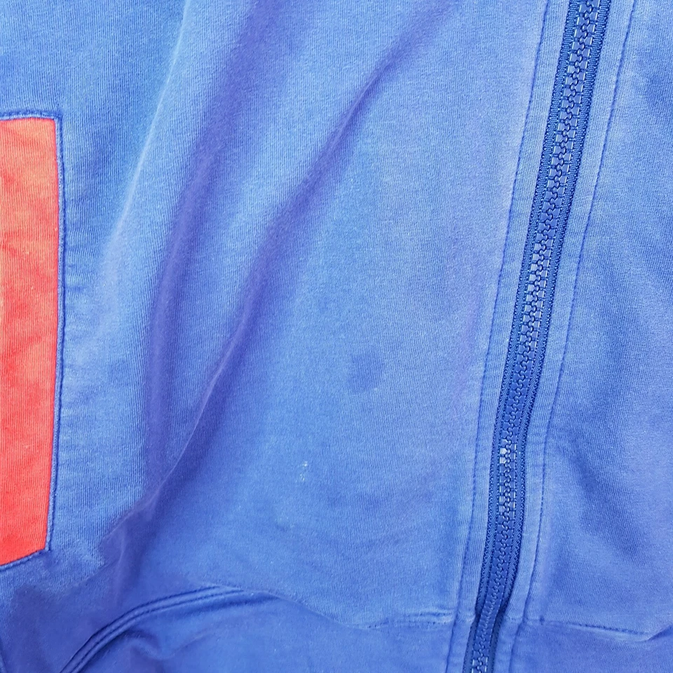 Chaqueta Chaleco Kaepa EE. UU. De Colección Años 90 Para Hombre XL Azul Rojo Bolsillos Bordados Cuello Alto Foto 4 de 4