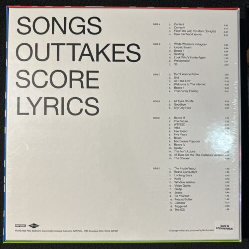 Sealed Bo Burnham Inside - Strictly Limited Edition RGB Splatter Triple Vinyl - Picture 3 of 3