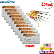 10Pk Dental Endodontic X-Pro Gold Taper Endo Rotary Files Niti Engine Tips SX-F3
