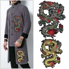 12inch Large Camouflage Dragon Iron On Sew On Patch Embroidered Applique Badge