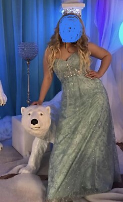 frozen themed prom dress Princess Elsa dress