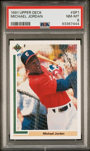 PSA 8 Upper Deck 1991 SP1 Michael Jordan Rookie Chicago White Sox