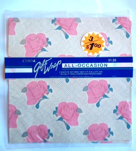 Vintage Cleo Geschenkpapier Geschenkpapier alle Anlässe mehrere Designs 5 Pkgs - Bild 6 von 11