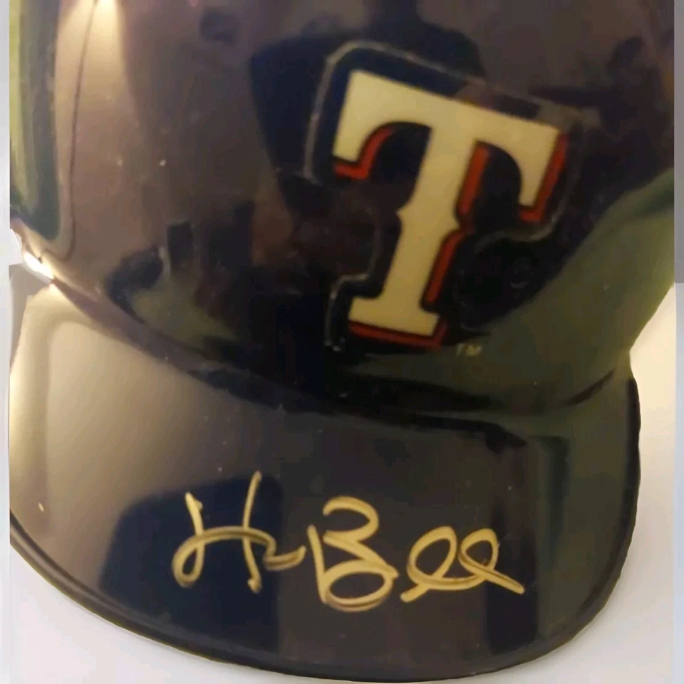 Hank Blalock Signed Baseball Mini Batting Helmet Texas Rangers  - Image 2 of 4