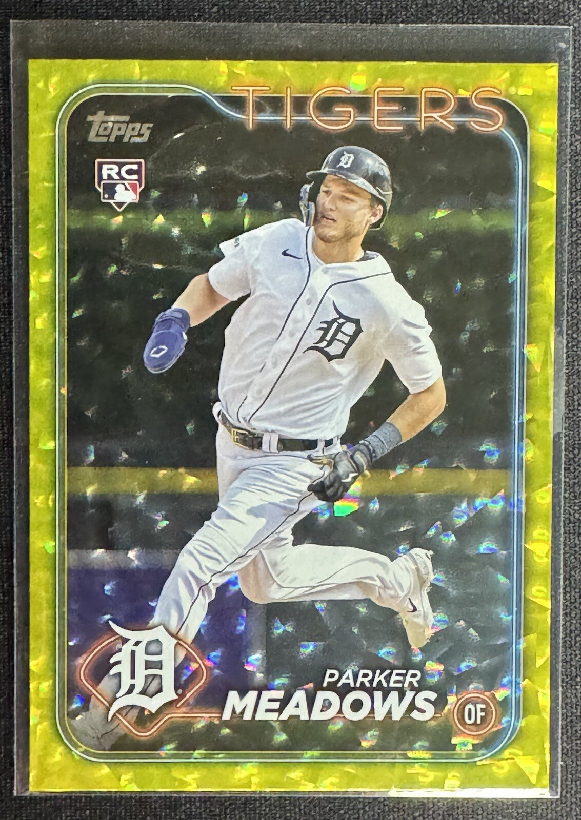 2024 Topps Series 2 Parker Meadows Rookie Yellow Crackle /50 Detroit Tigers #516
