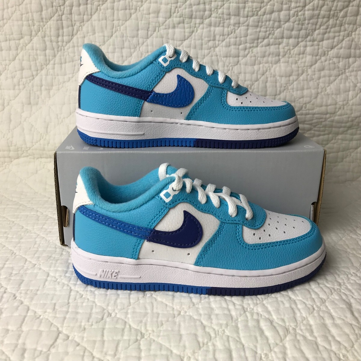 Nike Force 1 LV8 2 (PS) Shoes Kid's SZ 11C White/Photo Blue