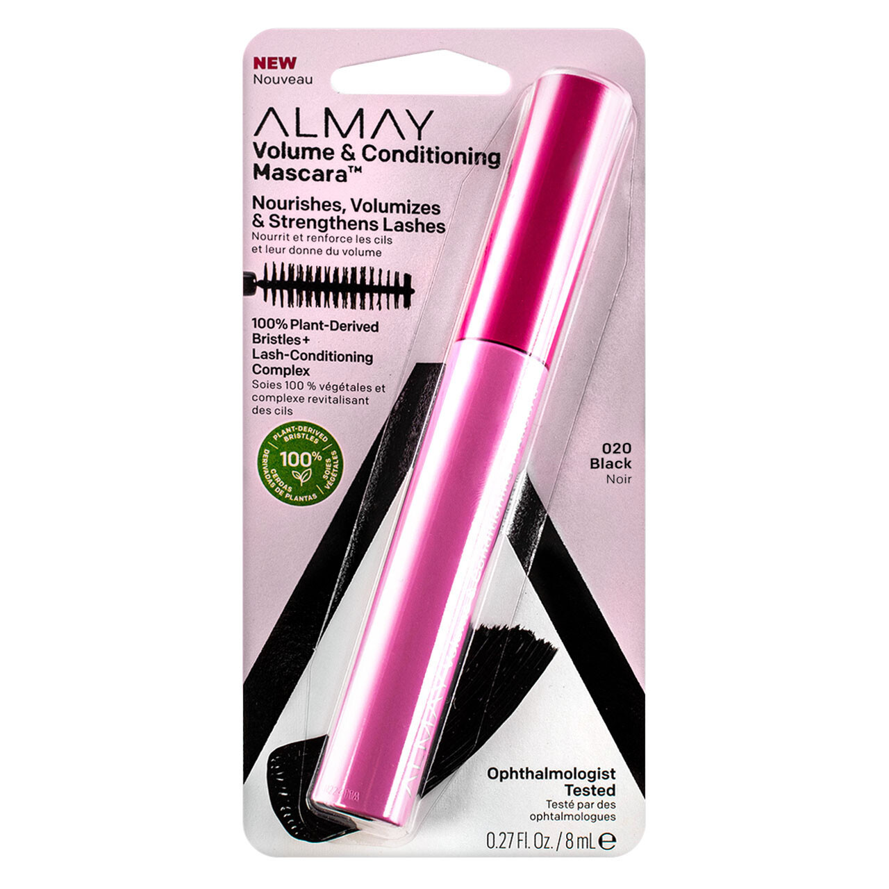 2 Pack Almay Volume & Conditioning Mascara, Black 020, 0.27 fl oz