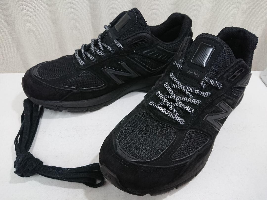 New Balance Sneakers Shoes M990 BB5 V5 Triple Black Size Men's US8