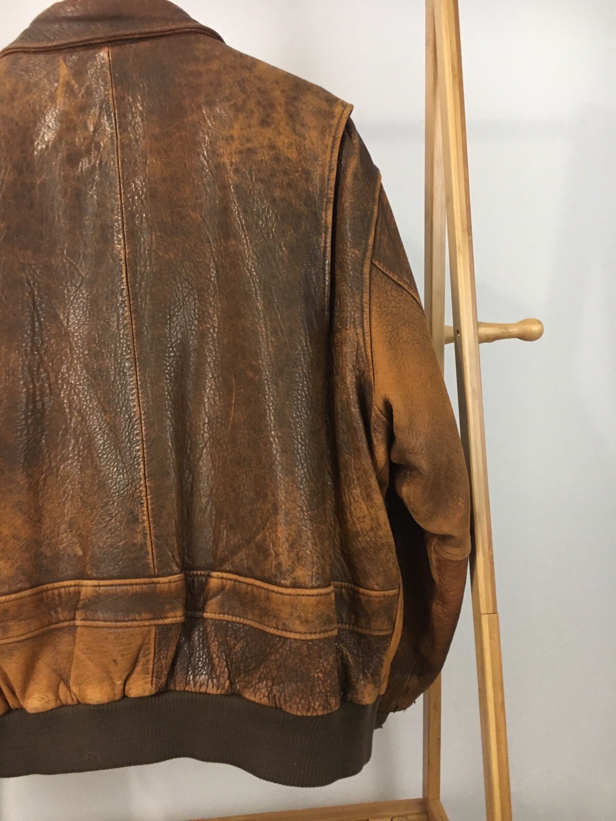 RARE VTG Wilson Leather Men's Flight Bomber Thinsulate Insulation Jacket Size XL image 8