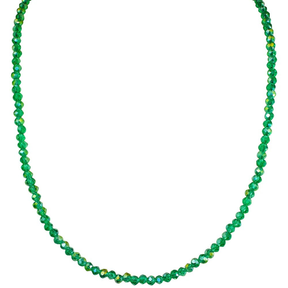 "Kirks Folly Shimmer Bead 18\" Necklace (Sterling Silvertone/Mermaid Azure)"