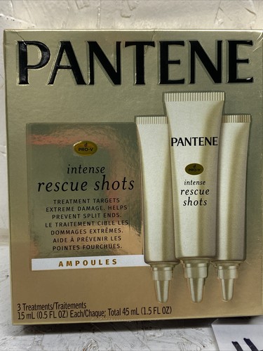 👩 2 PACK PANTENE PRO V INTENSE RESCUE SHOTS - 6 Hair Ampoules Exp 06/22 - Picture 2 of 4
