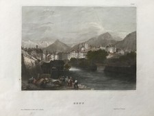 SWITZERLAND. Old print c1850 Geneva / Genf�