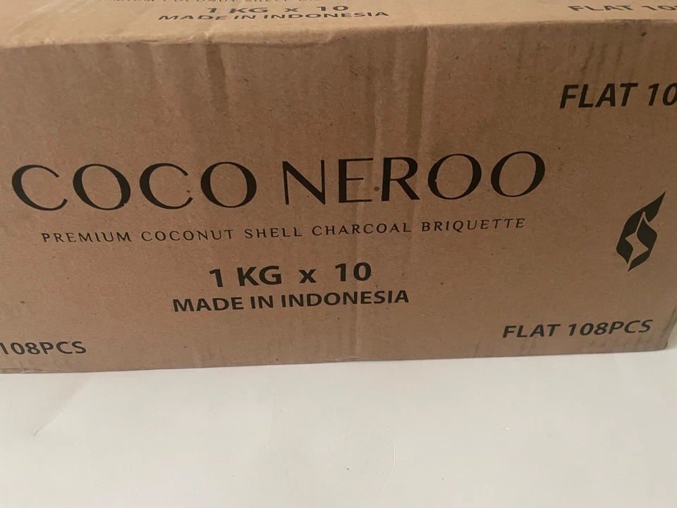 Estuche a granel de 10 kg - Cubos de carbón cachimba Shisha carbón de coco cubos planos 1080 piezas Foto 2 de 4