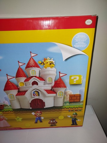 Super Mario Bros. Deluxe Mushroom Kingdom Castle Playset 5 Figures 2.5" New - Picture 5 of 8