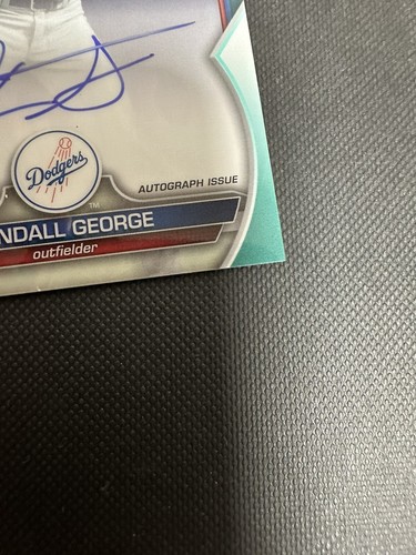 2023 Bowman Draft - Chrome Prospect Autographs Kendall George #CDA-KG /199 - Picture 5 of 9