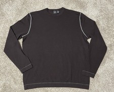 Hugo Boss Men's Dark Brown Knitted Wool Nylon Spandex Sweater M