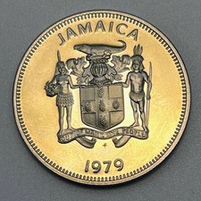 1979 Jamaica 25 Cents Proof Only 4,049 Minted Copper-Nickel World Coin