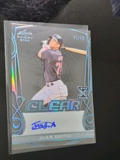 2023 Leaf Trinity Clear XRC acetate platinum Juan Brito autograph /49 READ