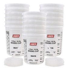 Box Of 100 Cups And 12 Lids - Paint Epoxy Mixing Cups Buckets - 16oz