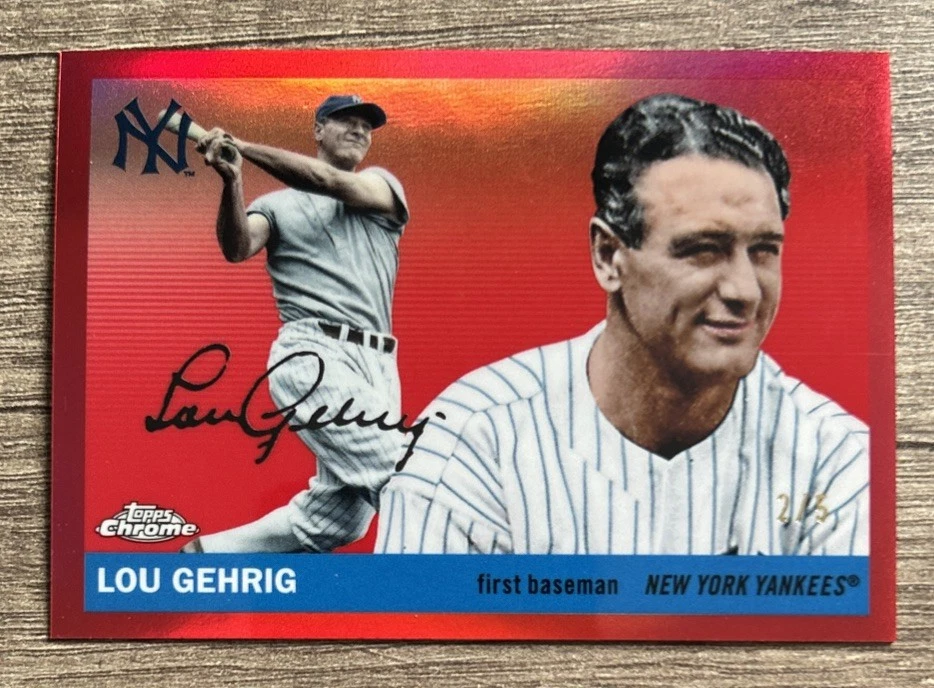 Topps Lou Gehrig ungraded Baseball Sports Trading Cards